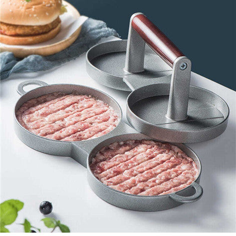 Round Burger Press Aluminum Alloy Burger Meat Beef Barbecue Burger Press Kitchen Food Mold Baking Tools